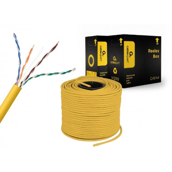 Gembird UPC-5004E-SOL-Y networking cable Yellow 305 m Cat5e U/UTP (UTP)