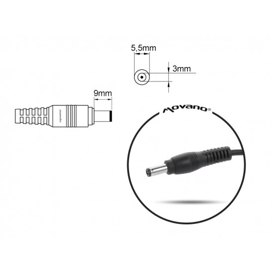 notebook charger mitsu 19v 4.74a (5.5x3.0 pin) - samsung