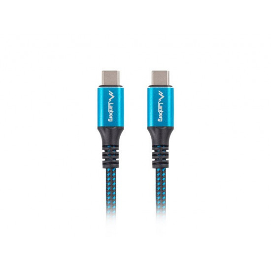 Lanberg CA-CMCM-45CU-0005-BK USB cable 0.5 m USB4 Gen 2x2 USB C Black, Blue