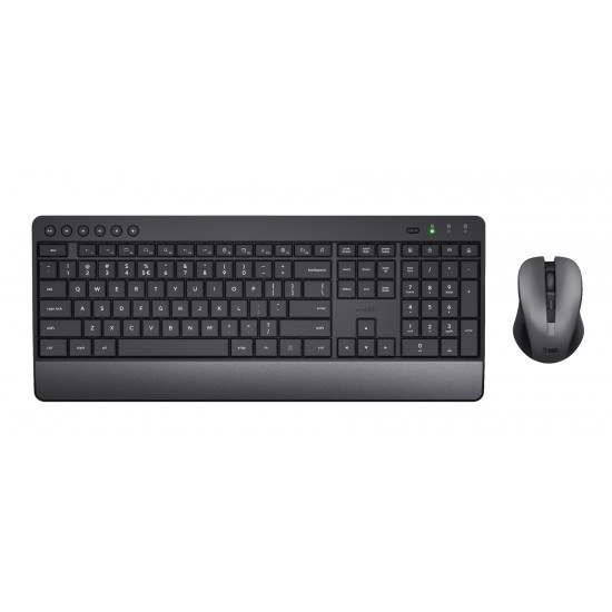 Trust Trezo keyboard Mouse included RF Wireless QWERTY US English Black