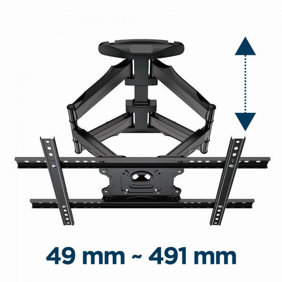 Gembird WM-75ST-01 Full motion TV wall mount, 32 -75 (45 kg)