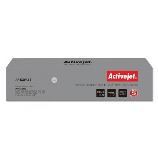 Activejet AF-KXFA52 copying foil (replacement Panasonic KX-FA52 Supreme black)