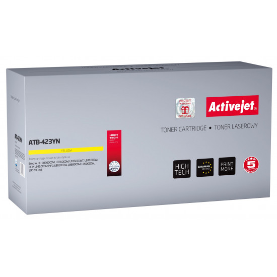 Activejet ATB-423YN toner (replacement for Brother TN-423Y Supreme 4000 pages yellow)