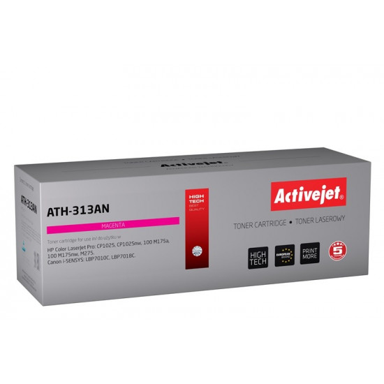 Activejet ATH-313AN toner (replacement for HP 126A CE313A, Canon CRG-729M Premium 1000 pages magenta)