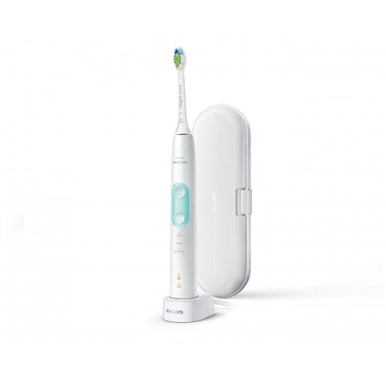 Philips 5100 series HX6857/28 electric toothbrush Adult Sonic toothbrush Mint colour, White