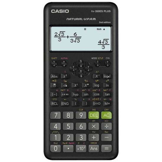 CASIO SCIENTIFIC CALCULATOR FX-350ESPLUS-2 BLACK, 12 DIGIT DISPLAY