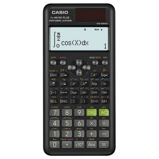 CASIO CALCULATOR SCIENTIFIC FX 991ES PLUS 2 BLACK, 12-DIGIT DISPLAY