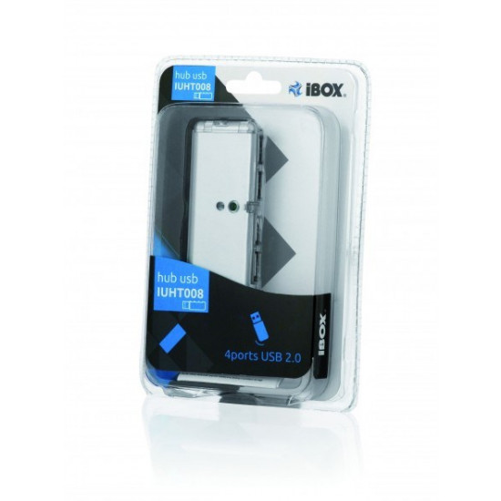 iBox IUHT008C interface hub USB 2.0 480 Mbit/s Black