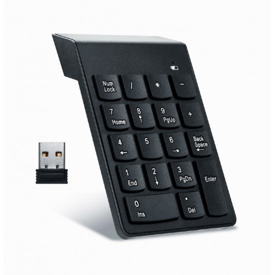 Gembird KPD-W-02 numeric keypad Notebook/PC Bluetooth Black