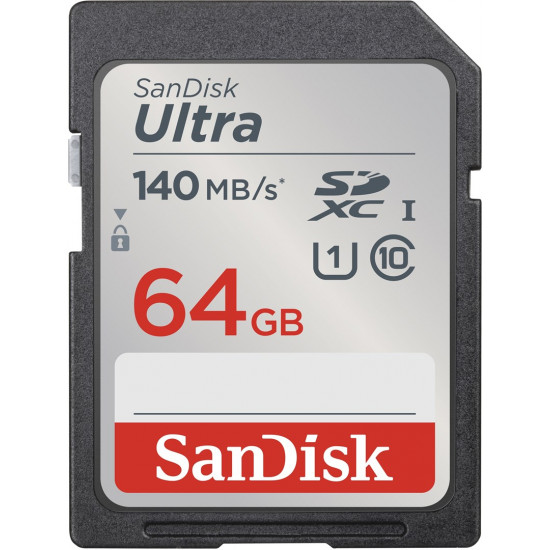 SanDisk Ultra 64GB SDXC Memory Card 140MB/s, EAN: 619659200176