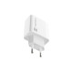 NATEC USB CHARGER RIBERA USB-A+USB-C 20W PD WHITE