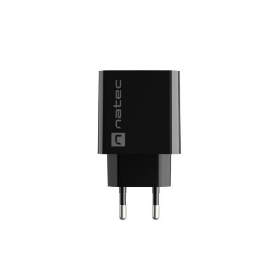 NATEC USB CHARGER RIBERA USB-A+USB-C 20W PD BLACK