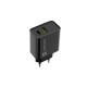 NATEC USB CHARGER RIBERA USB-A+USB-C 20W PD BLACK