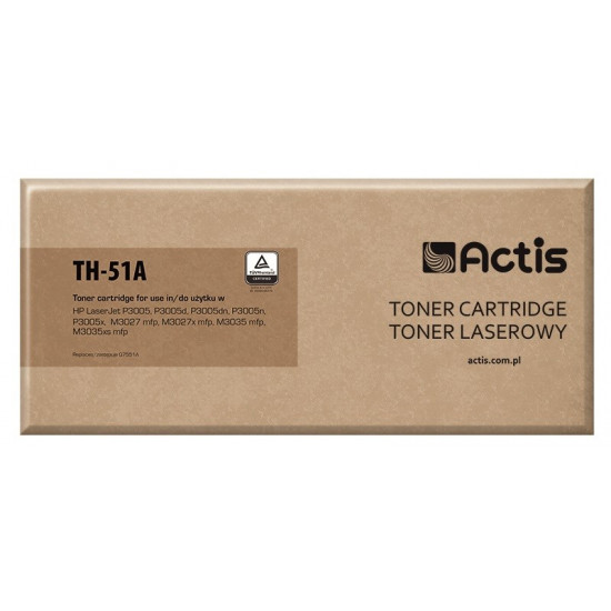 Actis TH-51A Printer Toner cartridge HP, Compatible for HP 51A Q7551A Standard 6500 pages black.