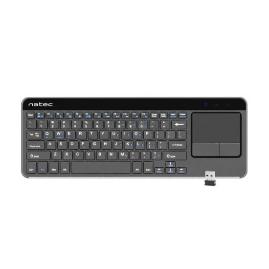 Natec Wireless Keyboard TURBOT with touchpad for SMART TV,X-Scissors, black