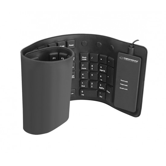 Esperanza EK140 Silicone USB QWERTY Keyboard Black