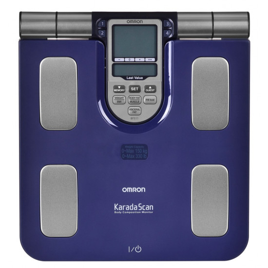 Omron BF511 Square Blue Electronic personal scale