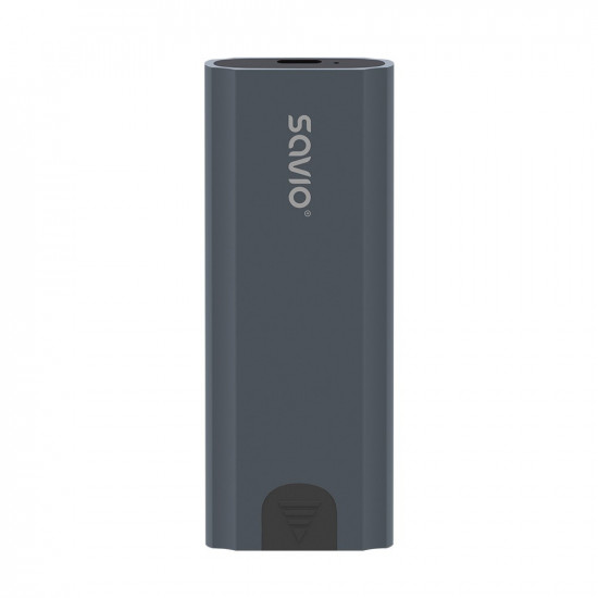 Savio M.2 SSD NVMe external drive enclosure, USB-C 3.1, AK-67, grey