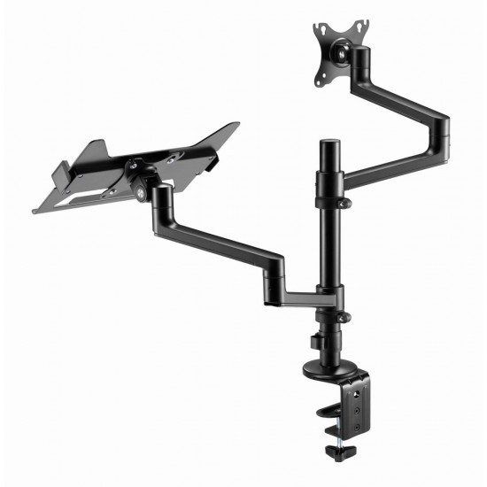 Gembird MA-DA-04 Adjustable desk mount with monitor arm and notebook tray, 17 -32 , up to 8 kg