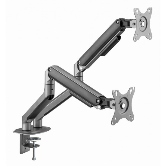 Gembird MA-DA2-05 Desk mounted adjustable double monitor arm, 17 -35 , up to 10 kg, space grey