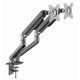 Gembird MA-DA2-05 Desk mounted adjustable double monitor arm, 17 -35 , up to 10 kg, space grey