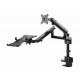 Gembird MA-DA3-02 Desk mounted adjustable monitor arm with notebook tray (full-motion), 17 -32 , up to 8 kg