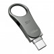 Silicon Power Mobile C80 USB flash drive 128 GB USB Type-A / USB Type-C 3.0 (3.1 Gen 1) Titanium