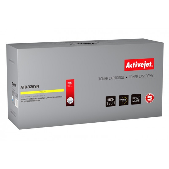 Activejet ATB-326YN toner (replacement for Brother TN-326Y Supreme 3500 pages yellow)