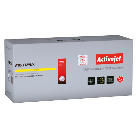 Activejet ATO-332YNX toner (replacement for OKI 46508709 Supreme 3000 pages yellow)