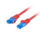 LANBERG PATCHCORD S/FTP CAT.6A 1M RED LSZH