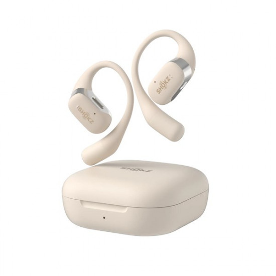 SHOKZ OpenFit Headphones Wireless Ear-hook Calls/Music/Sport/Everyday Bluetooth White