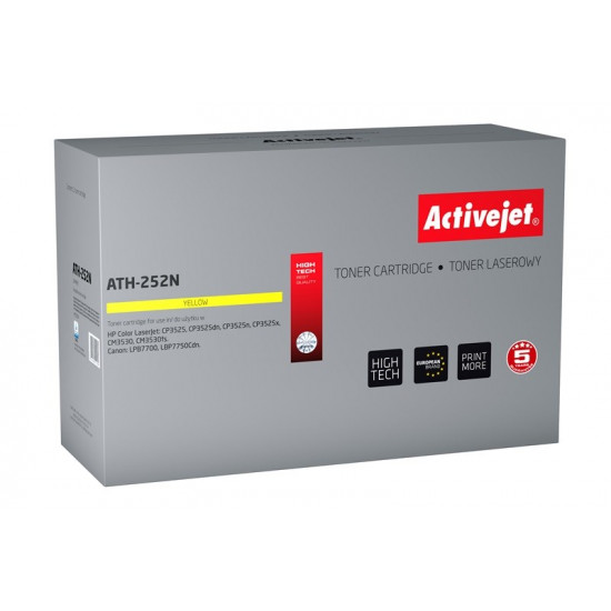 Activejet ATH-252N Toner (replacement for HP 504A CE252A, Canon CRG-723Y Supreme 7000 pages yellow)