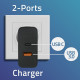 Qoltec 52381 Super Quick PD charger | 1xUSB-C | 1xUSB| 90W | 5-20V | 2.4-4.35A | Black