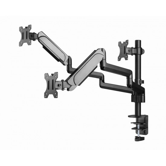 Gembird MA-DA3-01 Desk mounted adjustable mounting arm for 3 monitors (full-motion), 17 -27 , up to 7 kg