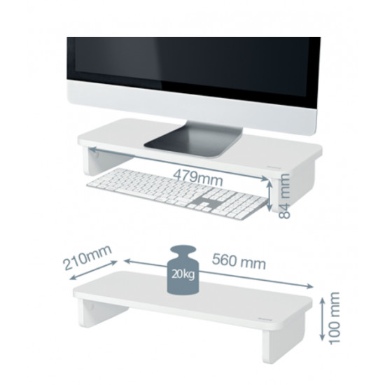 Leitz 64340001 monitor mount / stand 61 cm (24") White Desk