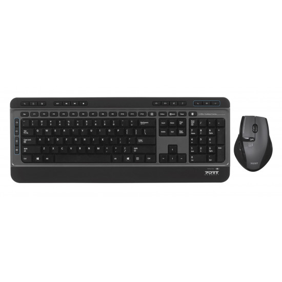 Port Designs 900901-US keyboard RF Wireless UK international Black