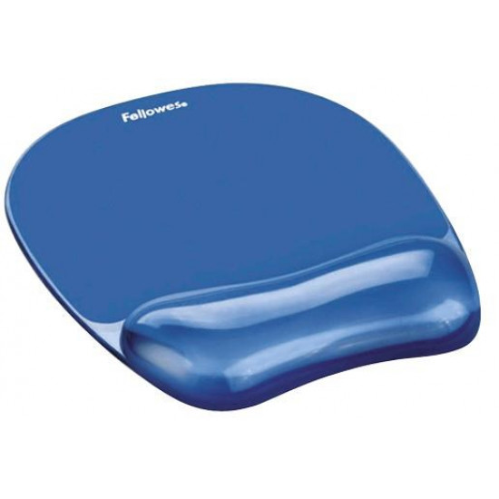 Fellowes CRYSTAL Mouse & Wrist Pad Gel cyan