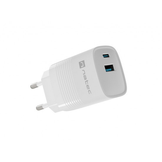 NATEC CHARGER NATEC RIBERA GAN 1X USB-A + 1X USB-C