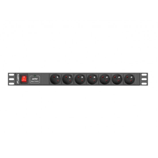 LANBERG PDU RACK POWER STRIP (1U,10A,7X 230V,2M)