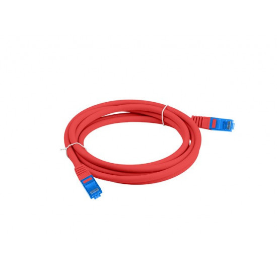 LANBERG PATCHCORD S/FTP CAT.6A 1.5M RED LSZH