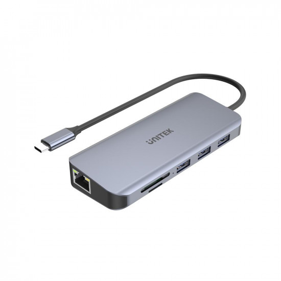 UNITEK D1026B notebook dock/port replicator USB 3.2 Gen 1 (3.1 Gen 1) Type-C Grey