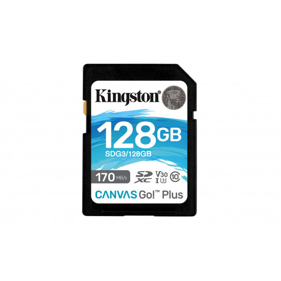 Kingston Technology 128GB SDXC Canvas Go Plus 170R C10 UHS-I U3 V30