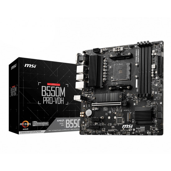 MSI B550M PRO-VDH AMD B550 Socket AM4 micro ATX