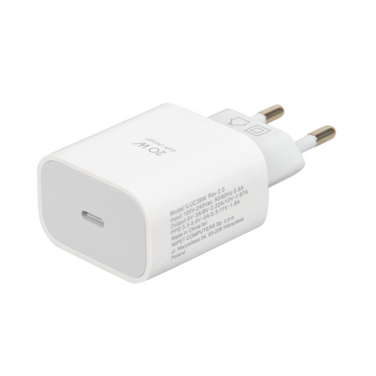 Wall charger iBOX C-39 PD20W, white