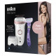 Braun Silk- pil 9 9-870 epilator 40 tweezers Pink, White