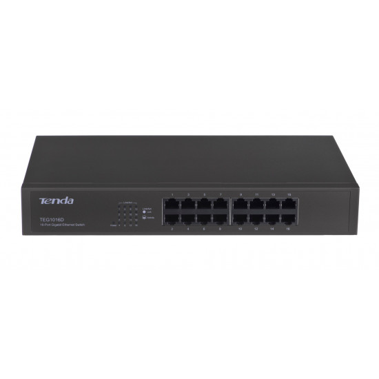 Tenda 16-port Gigabit Ethernet Switch Unmanaged Blue