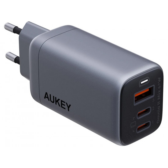 AUEKY Omnia II Mix PA-B6U Wall charger 1x USB 2x USB-C Power Delivery 3.0 67W