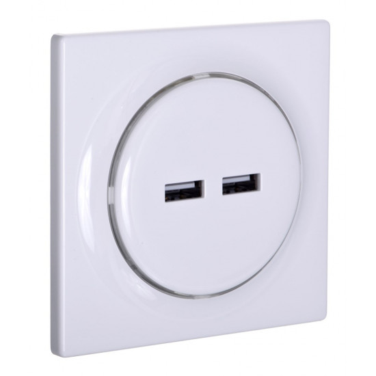 Fibaro Walli N socket-outlet 2x USB White