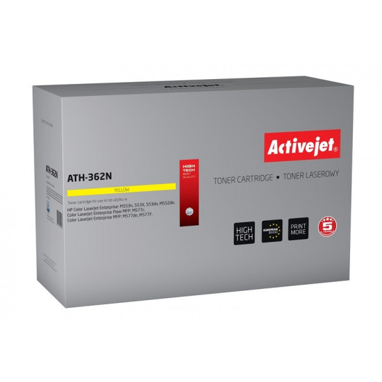 Activejet ATH-362N Toner (replacement for HP 508A CF362A Supreme 5000 pages yellow)