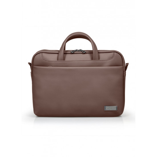 Port Designs Zurich Toploading notebook case 39.6 cm (15.6") Briefcase Brown